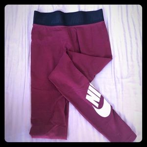 NIKE training tights, red